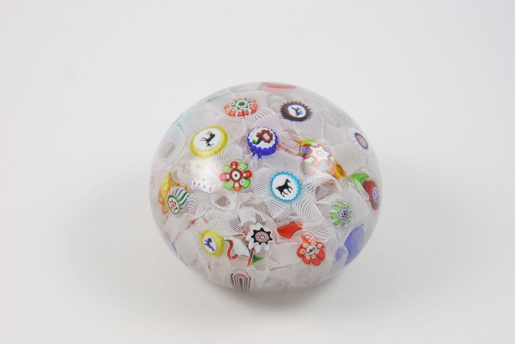 French Antique Baccarat Paperweight For Sale